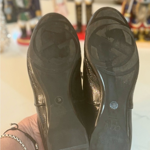 π€ GUCCI BLACK PATENT LEATHER LACE UP LOAFERS! - Picture 9 of 10